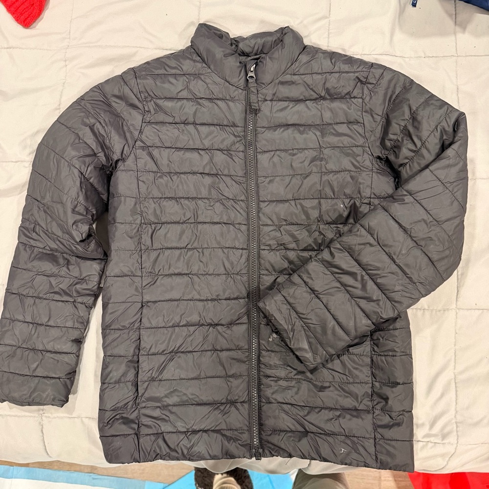 Lands' End Kids Gray Puffer Jacket